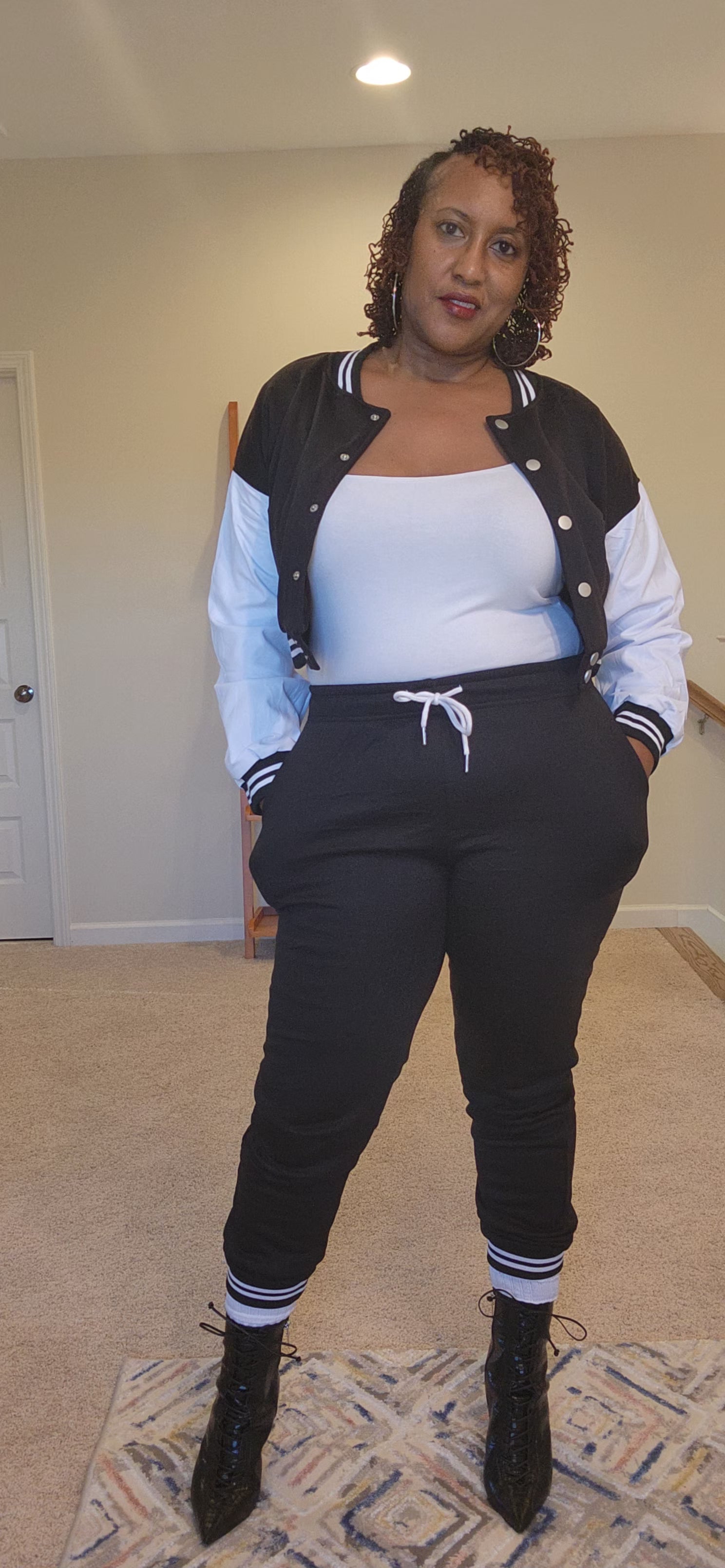 Letterman Jacket Jogger Set