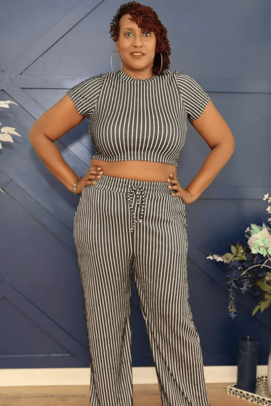 Striped & Chic Set - What A Diva Wears Boutique