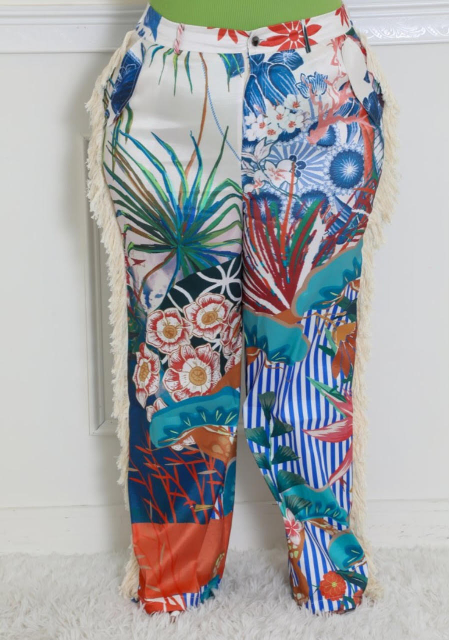 Just A Girl Tropical Pants (Reg & Plus sizes)