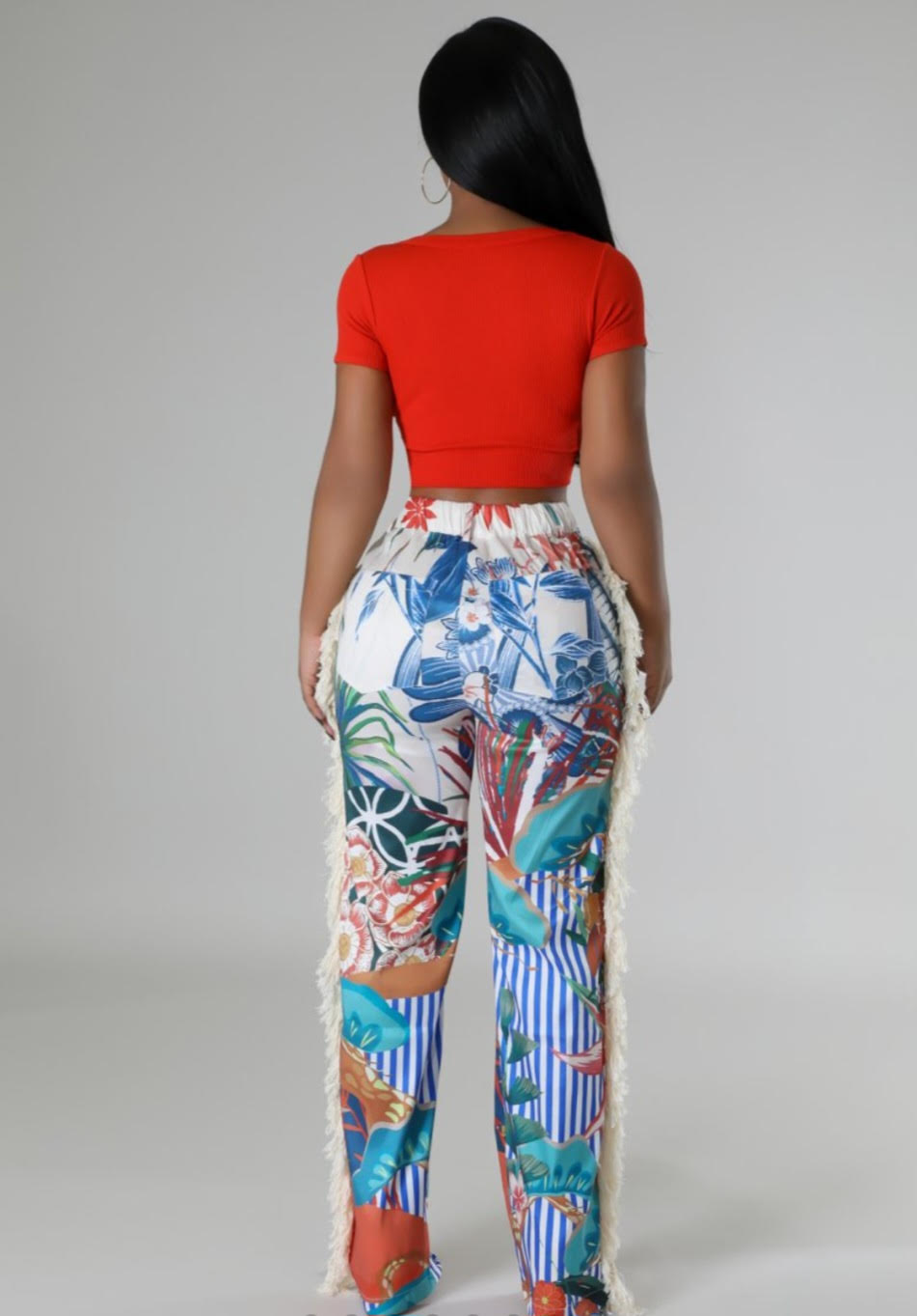 Just A Girl Tropical Pants (Reg & Plus sizes)