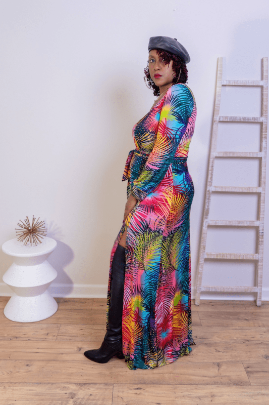 Vibrant Wrap Maxi Dress (Reg & Plus Sizes) - What A Diva Wears Boutique