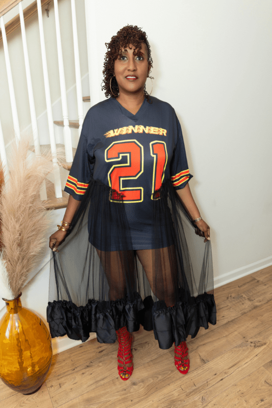 "Winner Tulle" Jersey Dress - What A Diva Wears Boutique