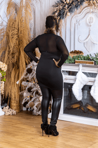 Winters Edge Fur Panel Dress - What A Diva Wears Boutique