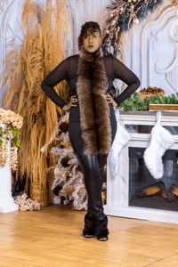 Winters Edge Fur Panel Dress - What A Diva Wears Boutique