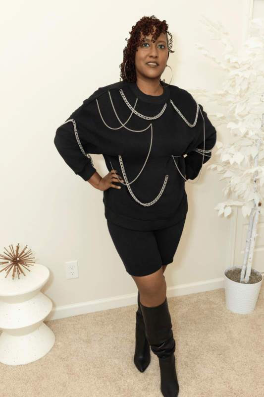 Wrapped in Chains Shorts Set - What A Diva Wears Boutique